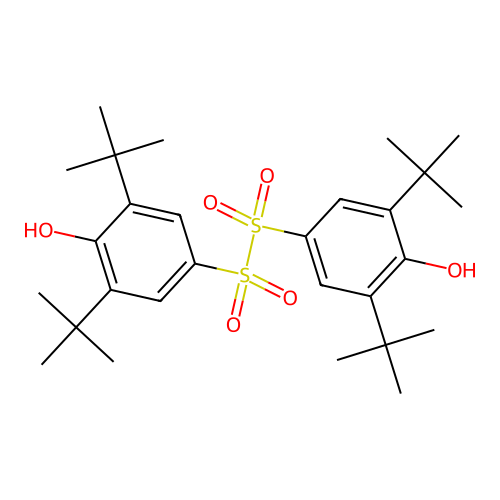 2,6-ditert-butyl-4-(3,5-ditert-butyl-4-hydroxyphenyl)sulfonylsulfonylphenol structure