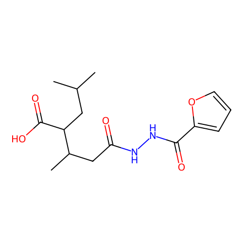 5-(2-(Furan-2-carbonyl)hydrazinyl)-2-isobutyl-3-methyl-5-oxopentanoic acid structure