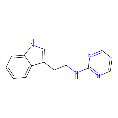 N-(2-(1H-indol-3-yl)ethyl)pyrimidin-2-amine structure