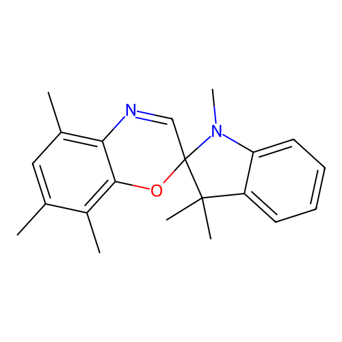 1',3',3',5,7,8-Hexamethylspiro[1,4-benzoxazine-2,2'-indole] structure