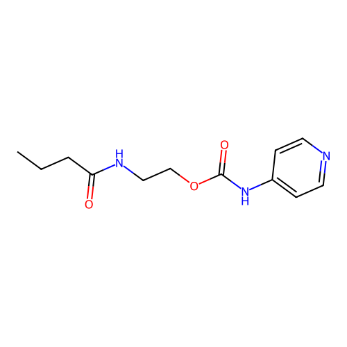 2-(丁酰氨基)乙基吡啶-4-基氨基甲酸酯 structure