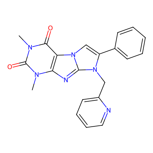 1,3-dimethyl-7-phenyl-8-(pyridin-2-ylmethyl)-1H-imidazo[2,1-f]purine-2,4(3H,8H)-dione structure