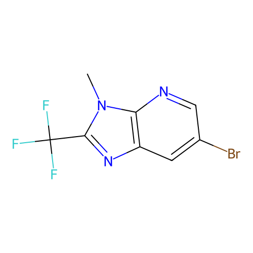 6-bromo-3-methyl-2-(trifluoromethyl)-3H-imidazo[4,5-b]pyridine structure