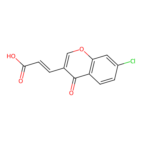 (E)-3-(7-chloro-4-oxo-4H-chromen-3-yl)acrylic acid structure