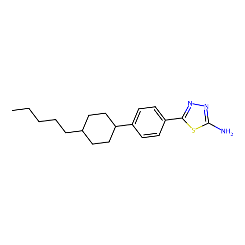 5-[4-(4-Pentylcyclohexyl)phenyl]-1,3,4-thiadiazol-2-amine structure