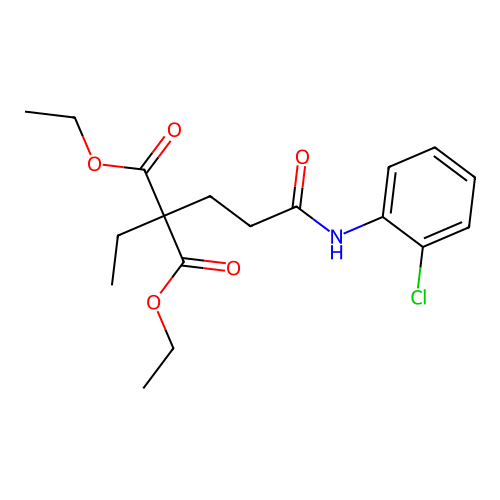 Diethyl {3-[(2-chlorophenyl)amino]-3-oxopropyl}(ethyl)propanedioate structure