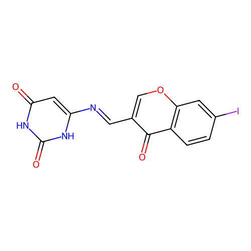 C14H8IN3O4 structure