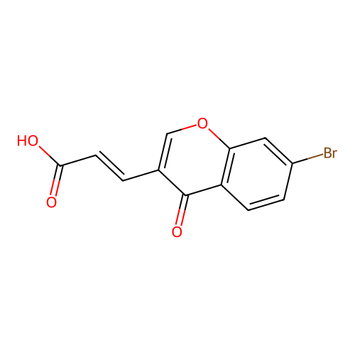 (E)-3-(7-bromo-4-oxo-4H-chromen-3-yl)acrylic acid structure