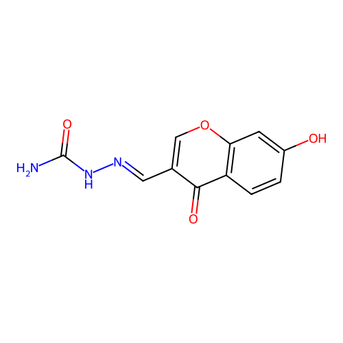(E)-2-((7-hydroxy-4-oxo-4H-chromen-3-yl)methylene)hydrazinecarboxamide structure