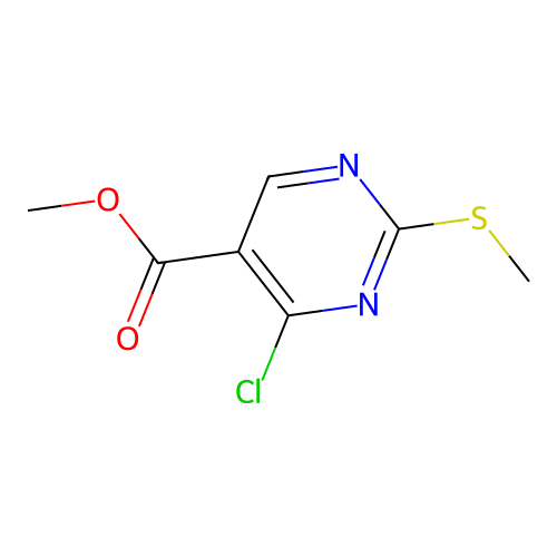 Methyl 4-chloro-2-(methylsulfanyl)pyrimidine-5-carboxylate structure