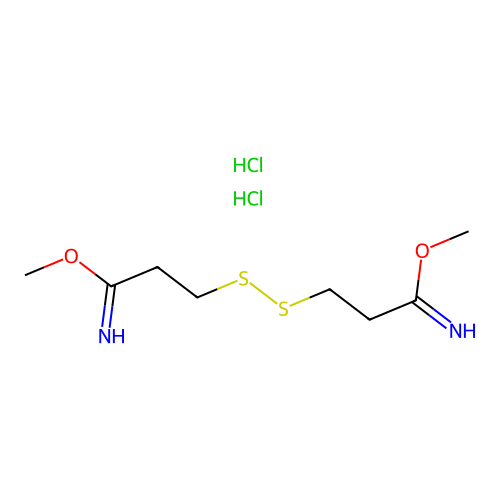Dimethyl 3,3'-dithiopropionimidate dihydrochloride structure