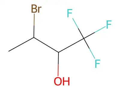 3-Bromo-1,1,1-trifluorobutan-2-ol structure