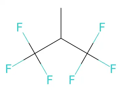 1,1,1,3,3,3-Hexafluoro-2-methylpropane structure