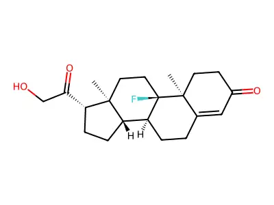 9-Fluorodeoxycorticosterone structure