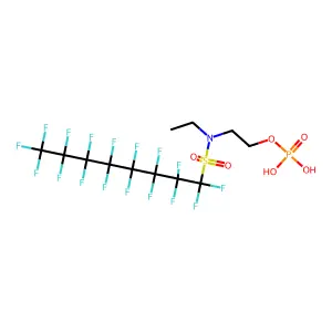 2-(N-ethylperfluorooctanesulfonamido)ethyl phosphate structure