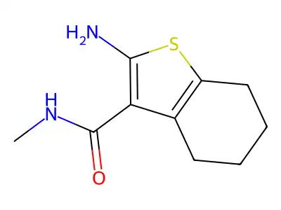 2-amino-N-methyl-4,5,6,7-tetrahydro-1-benzothiophene-3-carboxamide structure
