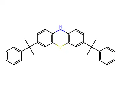 3,7-Bis(1-methyl-1-phenylethyl)-10H-phenothiazine structure