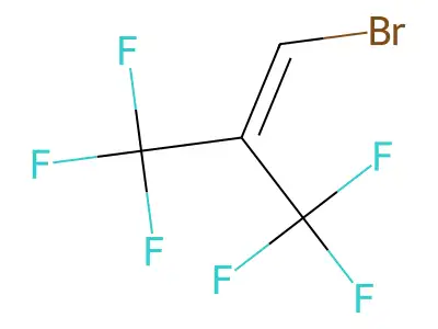 1-Bromo-2-(trifluoromethyl)-3,3,3-trifluoroprop-1-ene structure