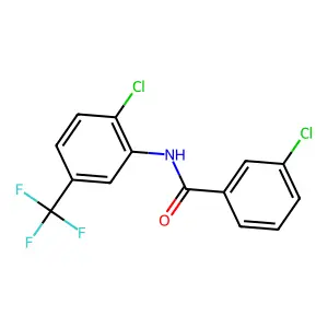 3-chloro-N-[2-chloro-5-(trifluoromethyl)phenyl]benzamide structure