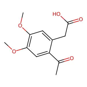 (2-Acetyl-4,5-dimethoxyphenyl)acetic acid structure