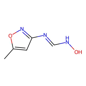 N'-Hydroxy-N-(5-methylisoxazol-3-yl)formamidine structure