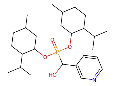 Bis[(5-methyl-2-propan-2-ylcyclohexyl)oxy]phosphoryl-pyridin-3-ylmethanol structure