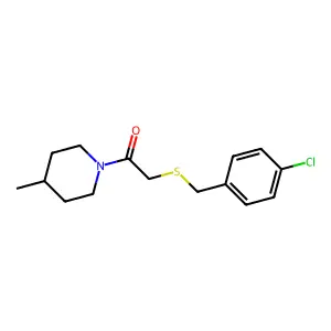 1-{[(4-Chlorobenzyl)thio]acetyl}-4-methylpiperidine structure