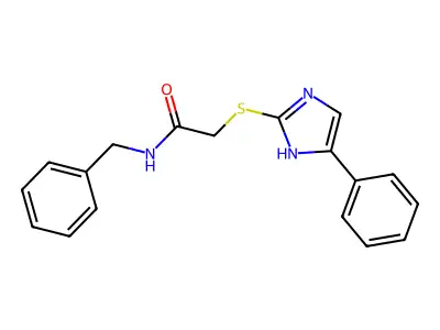 N-benzyl-2-[(5-phenyl-1H-imidazol-2-yl)sulfanyl]acetamide structure