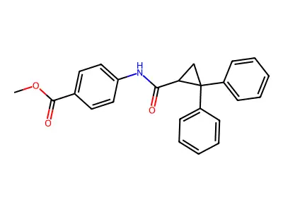 Methyl 4-[(2,2-diphenylcyclopropanecarbonyl)amino]benzoate structure