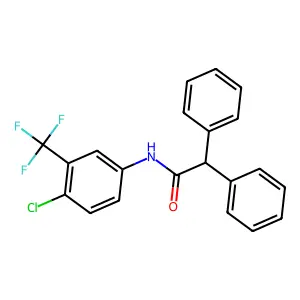 N-[4-chloro-3-(trifluoromethyl)phenyl]-2,2-diphenylacetamide structure