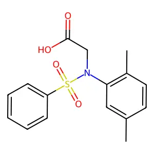 N-(2,5-Dimethylphenyl)-N-(phenylsulfonyl)glycine structure