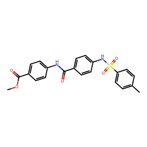 Methyl 4-{[(4-{[(4-methylphenyl)sulfonyl]amino}phenyl)carbonyl]amino}benzoate structure