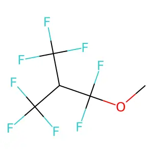 1,1,1,3,3-Pentafluoro-3-methoxy-2-(trifluoromethyl)propane structure
