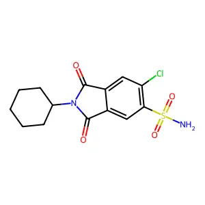6-Chloro-2-cyclohexyl-2,3-dihydro-1,3-dioxo-1H-isoindole-5-sulphonamide structure