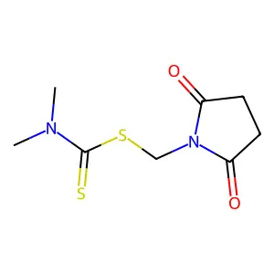 Carbamic acid, dimethyldithio-, succinimidomethyl ester structure