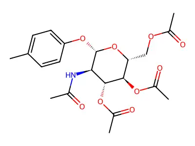 [3,4-Bis(acetyloxy)-5-acetamido-6-(4-methylphenoxy)oxan-2-yl]methyl acetate structure