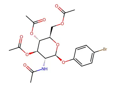 [5-Acetamido-3,4-diacetyloxy-6-(4-bromophenoxy)oxan-2-yl]methyl acetate structure