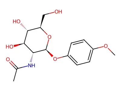 N-[4,5-dihydroxy-6-(hydroxymethyl)-2-(4-methoxyphenoxy)oxan-3-yl]acetamide structure