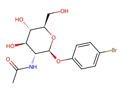 4-Bromophenyl 2-(acetylamino)-2-deoxyhexopyranoside structure