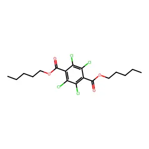Dipentyl 2,3,5,6-tetrachloroterephthalate structure