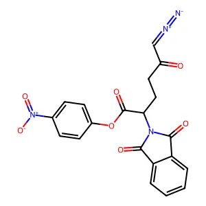 2H-Isoindole-2-acetic acid, alpha-(4-diazo-3-oxobutyl)-1,3-dihydro-1,3-dioxo-, 4-nitrophenyl ester, (S)- structure