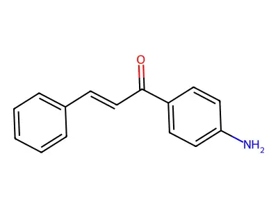 (2E)-1-(4-aminophenyl)-3-phenylprop-2-en-1-one structure
