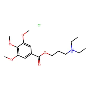 Benzoic acid, 3,4,5-trimethoxy-, 3-(diethylamino)propyl ester, hydrochloride structure