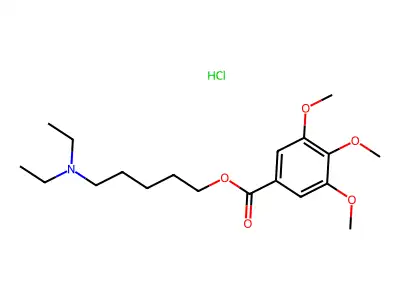5-(N,N-diethylamino)pentyl-3,4,5-trimethoxybenzoate structure