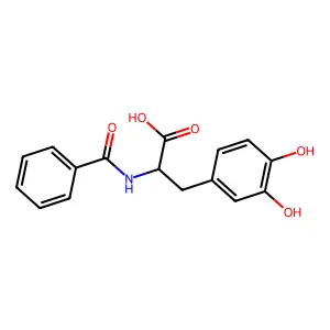 N-Benzoyl-3-hydroxy-DL-tyrosine structure