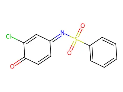 N-(3-chloro-4-oxocyclohexa-2,5-dien-1-ylidene)benzenesulfonamide structure
