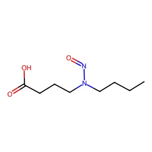N-butyl-N-(3-carboxypropyl)nitrosamine structure