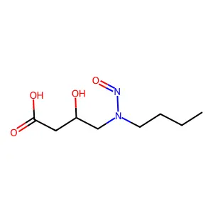 Butyric acid, 4-(butylnitrosoamino)-3-hydroxy- structure