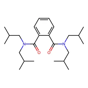 N,N,N',N'-tetrakis(2-methylpropyl)benzene-1,2-dicarboxamide structure