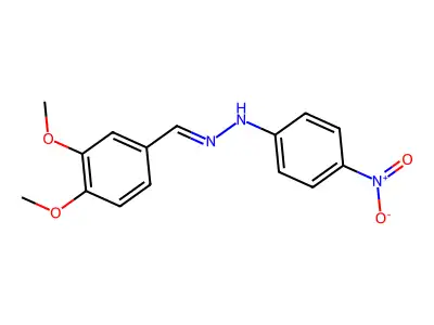 3,4-Dimethoxybenzaldehyde 2-(4-nitrophenyl)hydrazone structure